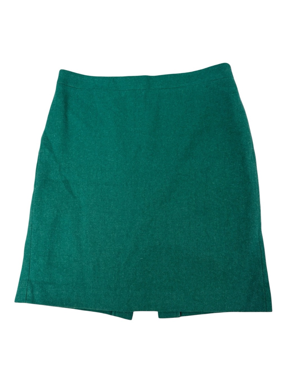 J. Crew The Pencil Skirt Green Wool Blend Lined Career Office Size 12